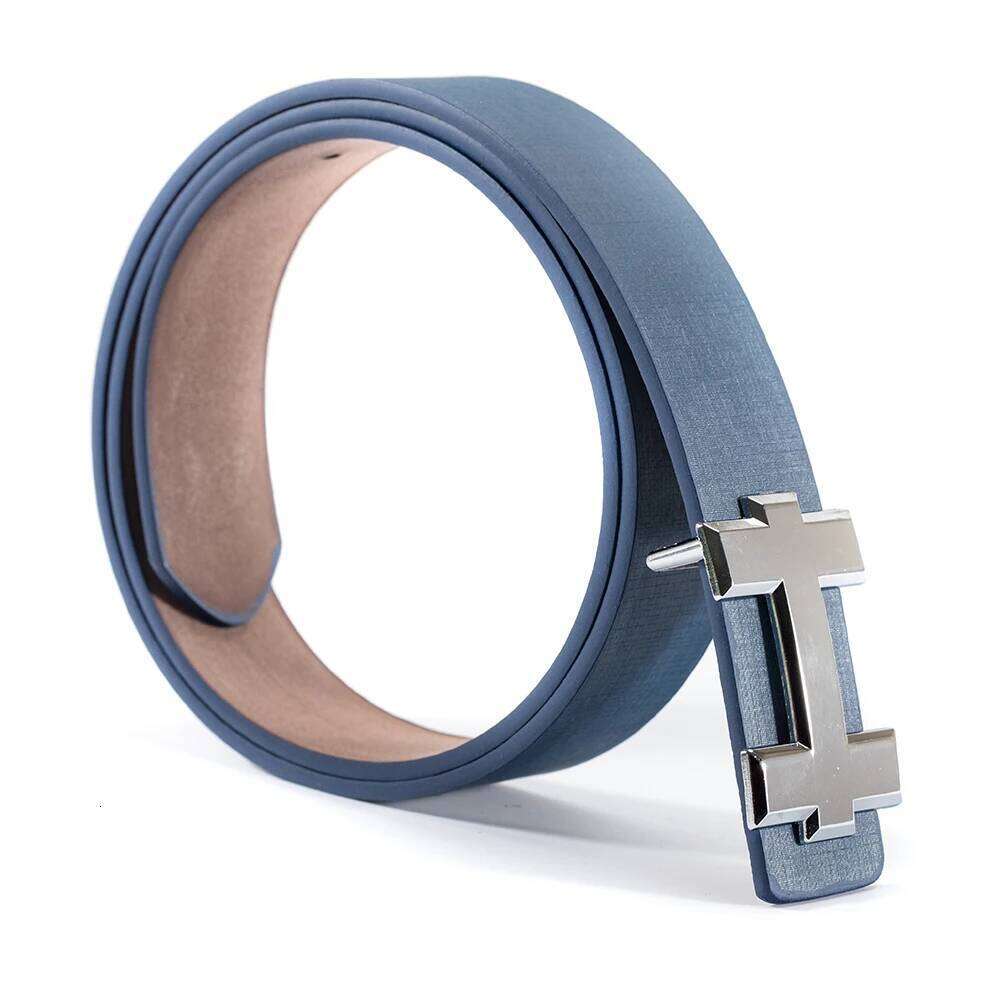 ECHAIN Vintage Luxury Belts Men High Quality Male Women Belt PU Leather H Buckle Strap for Jeans 105cm Z260226