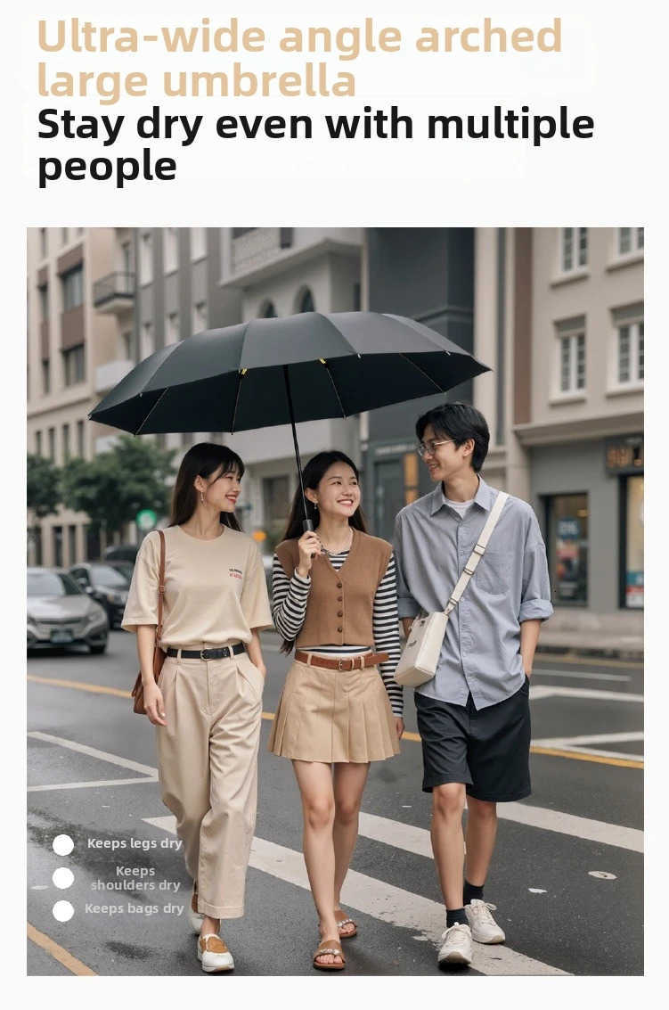 Super Strong Windproof Automatic Folding Men Umbrella Reinforced Large Rainproof Sun Protection Umbrellas Women H260314