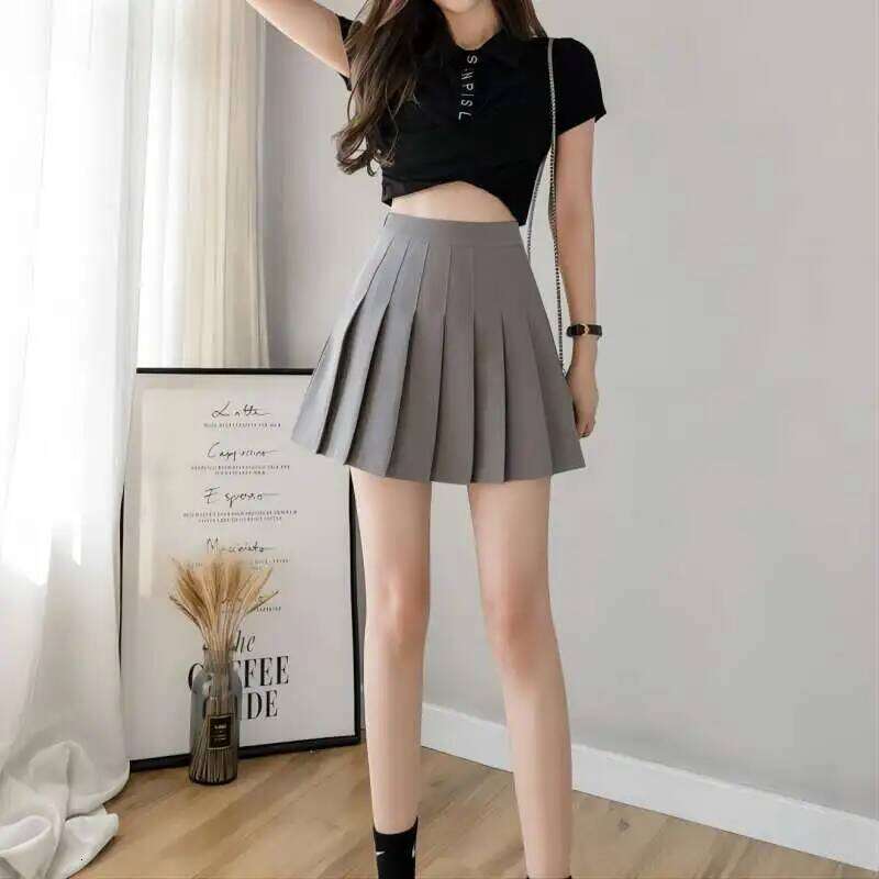 2024 New Trendy Brand Women's High Waisted Pleated Summer Retro Mini Korean Tennis Student Dance Skirt XS~3XL Z260314