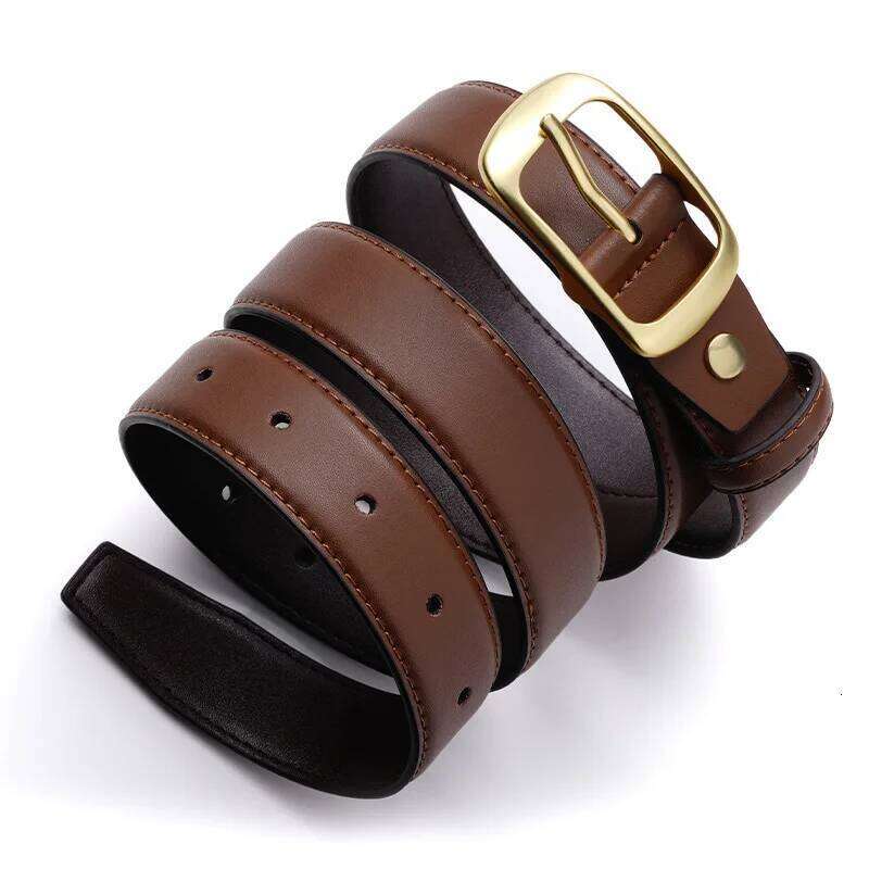 Fashionable Gold Alloy Buckle Women's Belt - High Quality Soft Pu Leather | Perfectly Matched with Jackets and Jeans, New Style Z260226