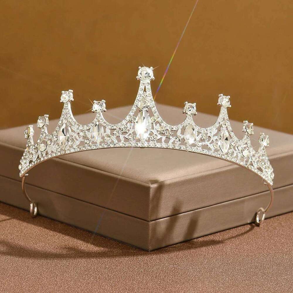 Ladies' Fashion Flower Light Luxury Style Crown Necklace Earrings Jewelry Set Suitable for Wedding, Party, Festival Gifts Z260313