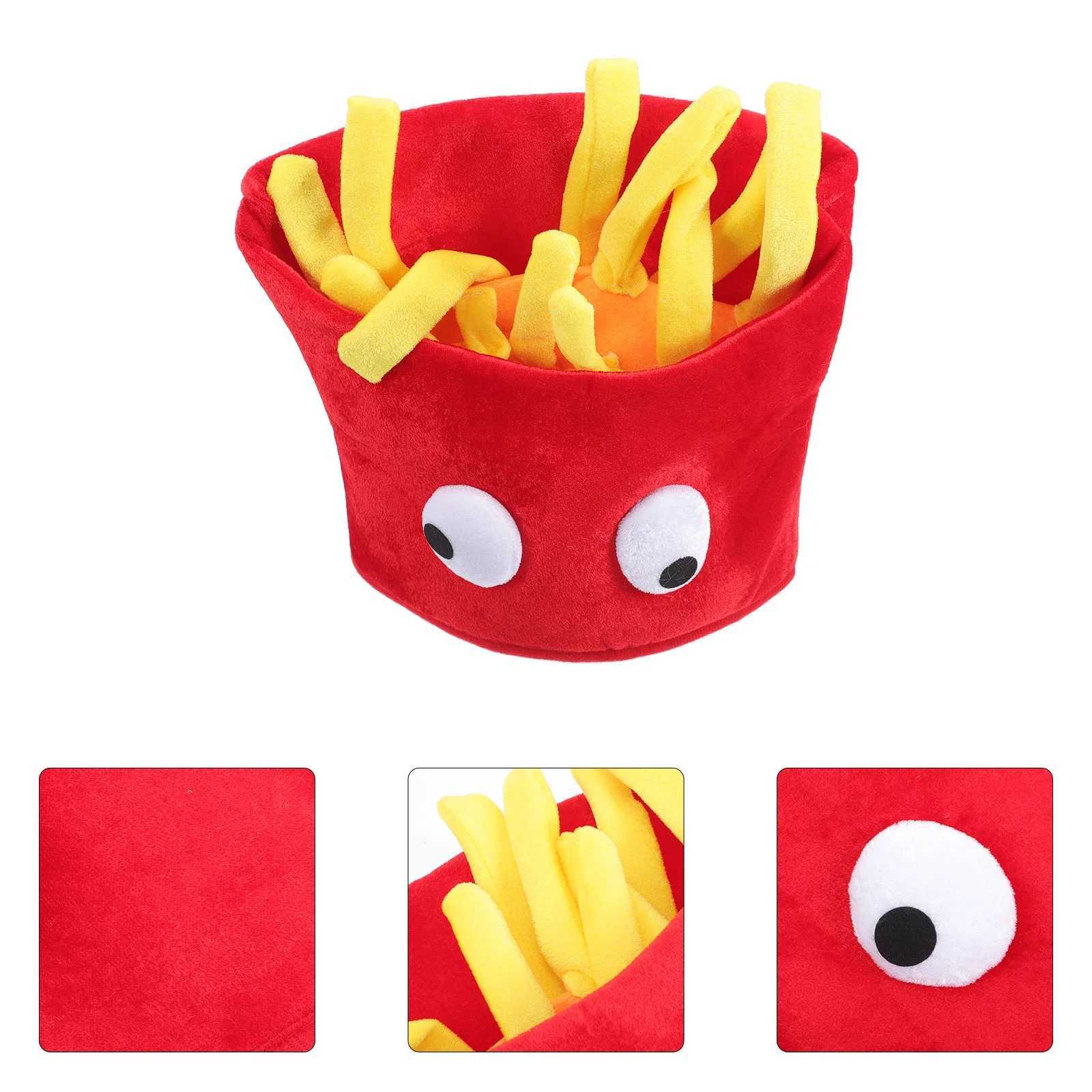 Funny French Fries Burger Hats Carnival Photography Props Party Hats Cosplay Costumes Headdress Accessories Show Y260314