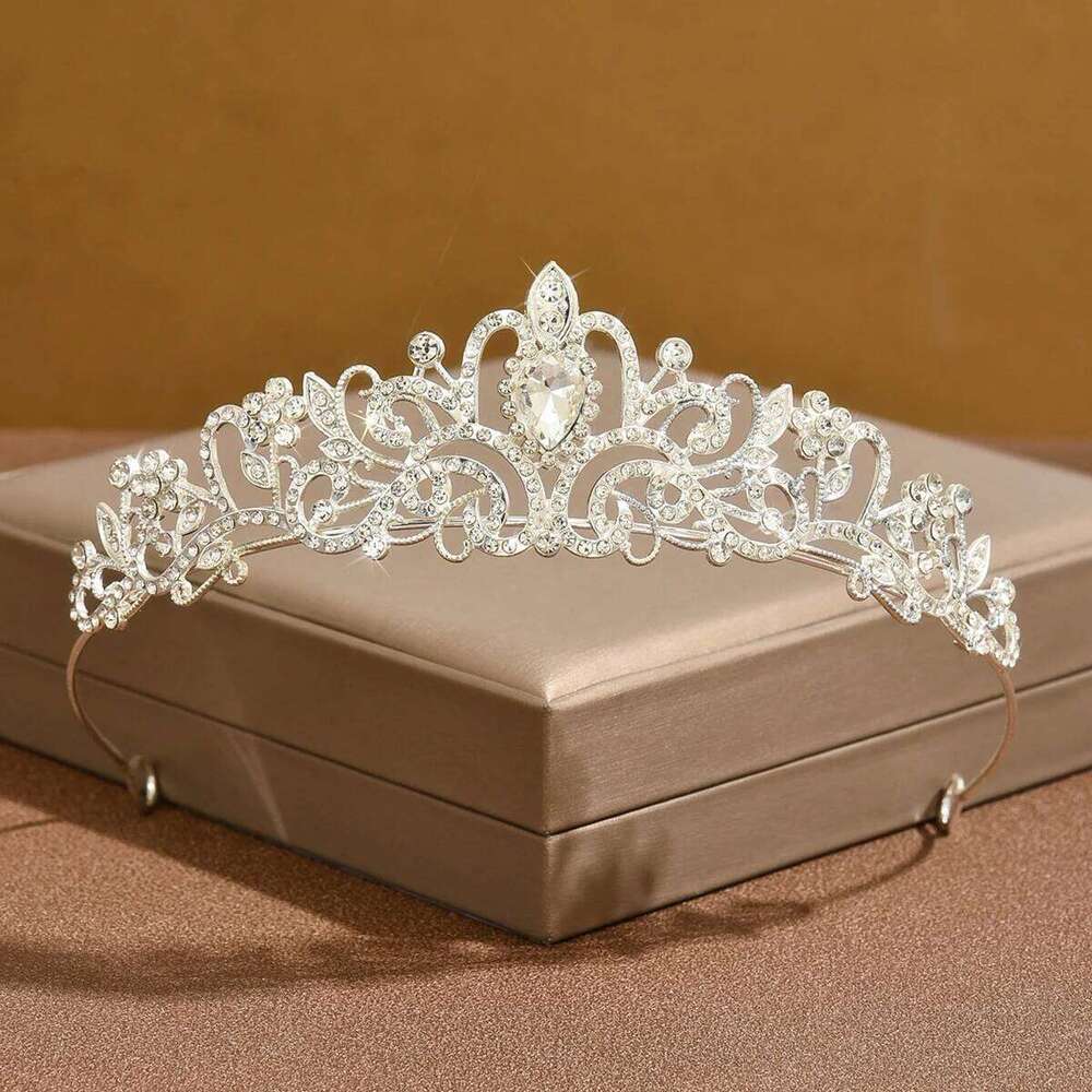 Ladies' fashionable design, leaf necklace, earrings, crown jewelry set, wedding party, holiday gift Z260313