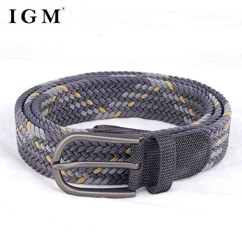 Mens Canvas Woven Any Elastic Stretch Boys Young Versatile Pin Buttoned Trouser Belt Tide Z260226