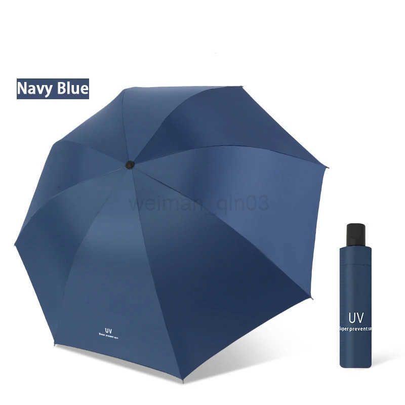 Foldable Manual Umbrella Waterproof and Windproof Umbrella Anti-UV Umbrella for Sunny Or Rainy Days Simple Solid Color Umbrel H260314