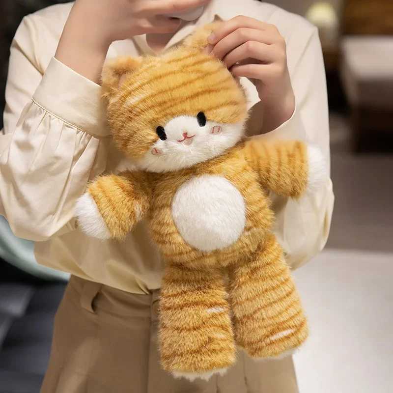 Running Raccoon Cat Plush Toys Cozy Fluffy Cartoon Red Panda Kitten Doll Warm Hugging Animal Doll Cuddly Children Birthday Gift Y260314
