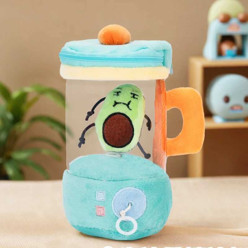 Fun Drawstring Rotating Plush Toys Fruit Juicer Watermelon Banana Orange Play House Interactive Toy for Kids Baby Birthday Gifts Y260314