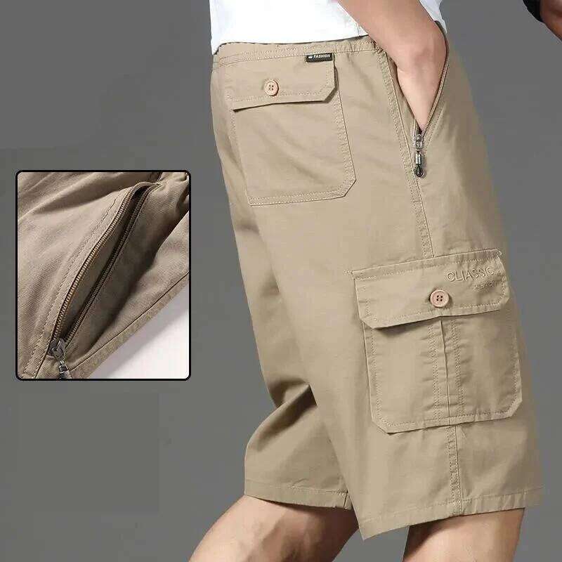 Big Size Men's Sports Casual Fashion Loose Straight Cargo Shorts Cotton Comfortable Beach Running Short Pants Z260314
