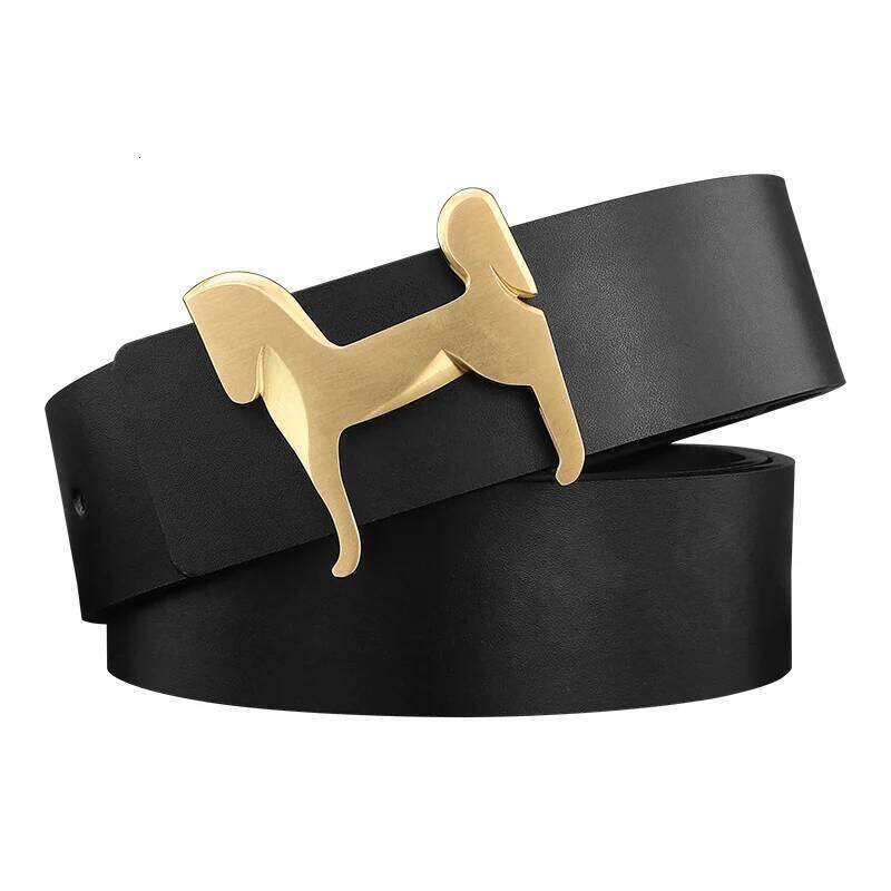High grade Stainless steel horse slide buckle men belts 3.8cm wide genuine leather Waistband cowboy casual ceinture homme Z260226