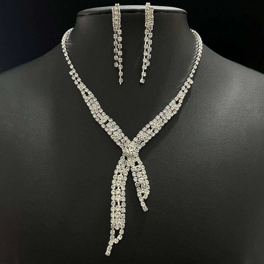 Ladies' Fashion Design Geometric Tassel Series Necklace Earrings Jewelry Set Suitable for Wedding, Party, Festival Gifts Z260313