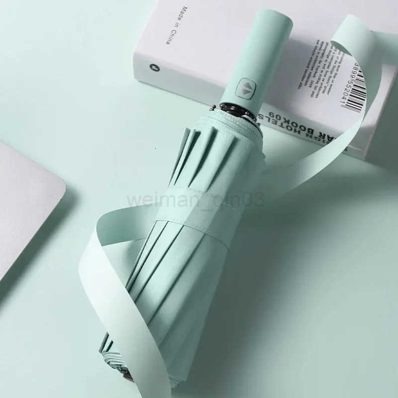 Morandi Fully Automatic Umbrella Black Glue Sunscreen Sun Umbrella Plus Sun Umbrella Wholesale H260314