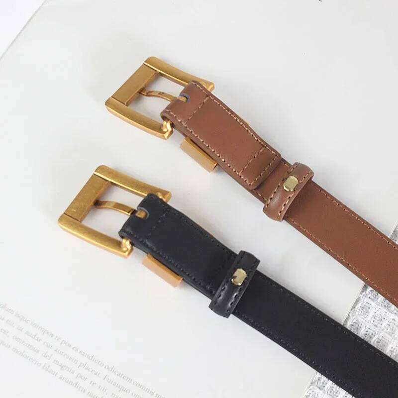 2025 Luxury Genuine Leather Belt Women Cowhide Suede Belts with Trendy Square Alloy Buckle Ideal for Dresses and Jeans 110cm Z260226