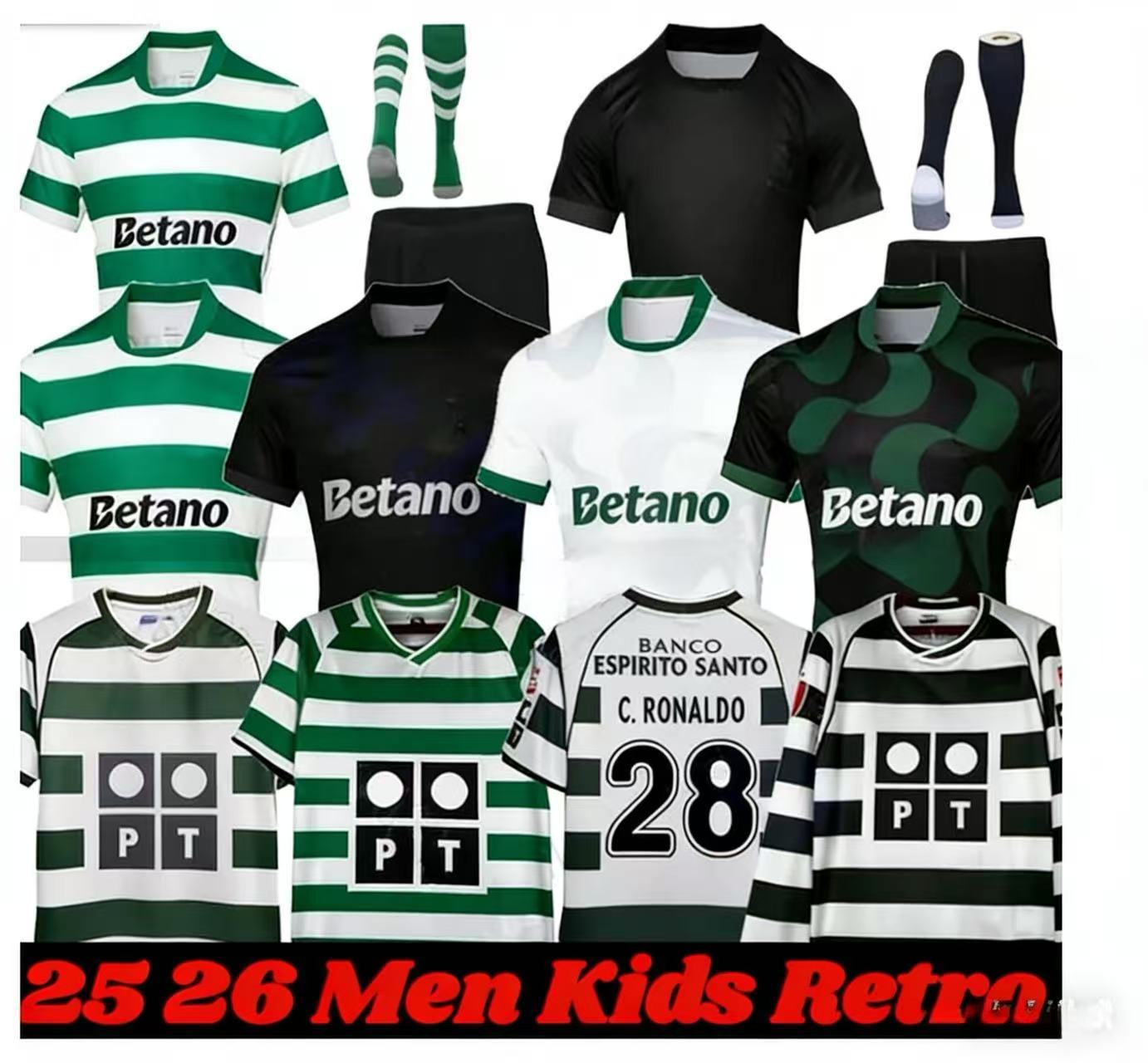25/26 Player version Soccer Jerseys Lisboa Sporting CP Lisbon Special Jovane RONALDO Sarabia Vietto ACUNA 2025/2026 Maillot Jersey Clube De Home Blue Football Shirt