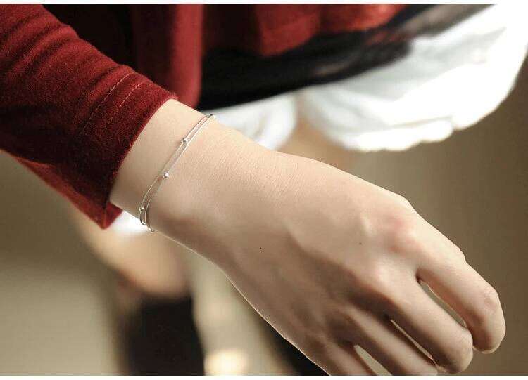 New Fashion Jewelry Beautiful 925 Sterling Silver Red Heart Simple Personality Sweet Bracelets Z260313