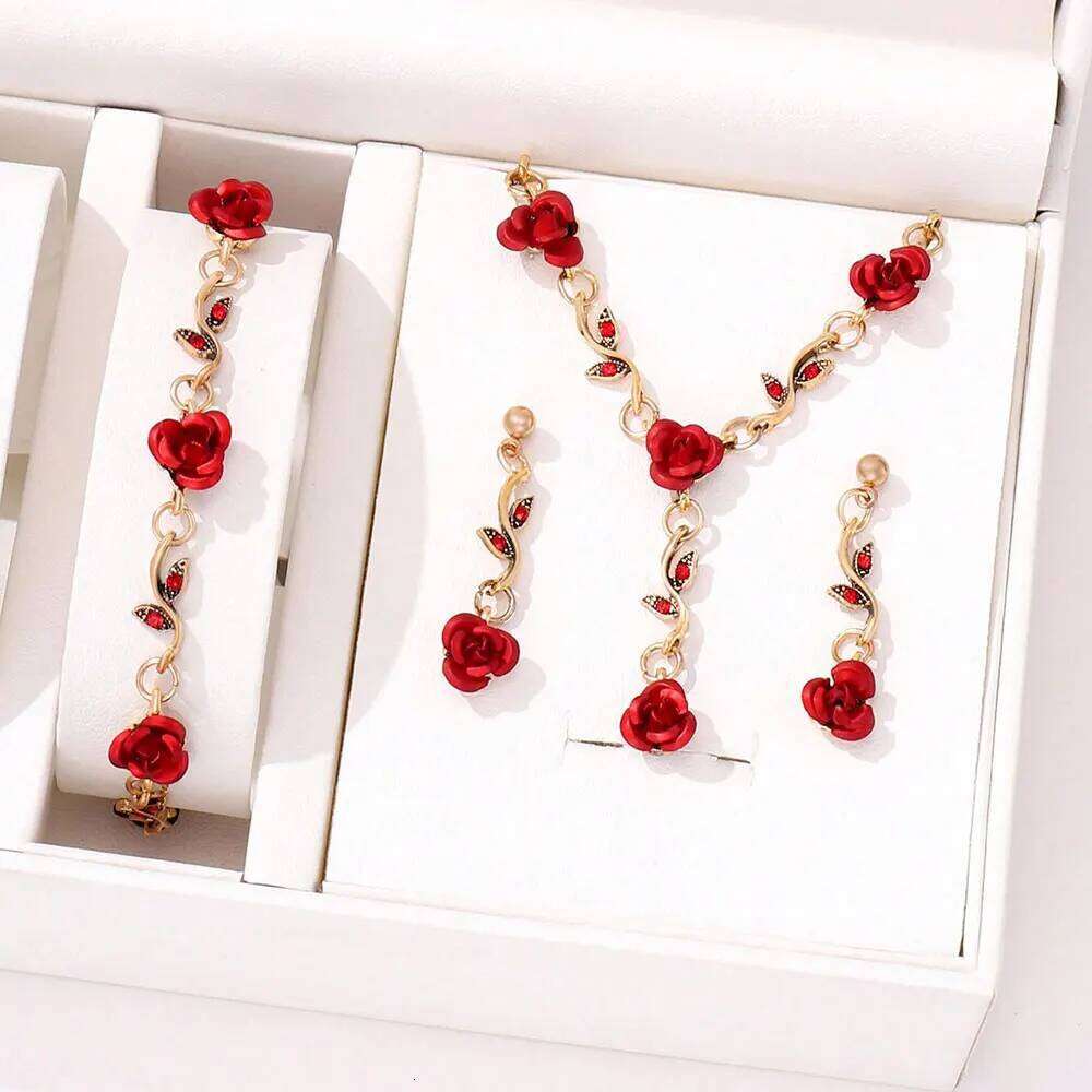 4pcs Women's Luxury Ladies Fashion Casual Bracelets, Necklace, Earrings, Jewelry Set, Suitable for Daily Wear, Gift Z260313