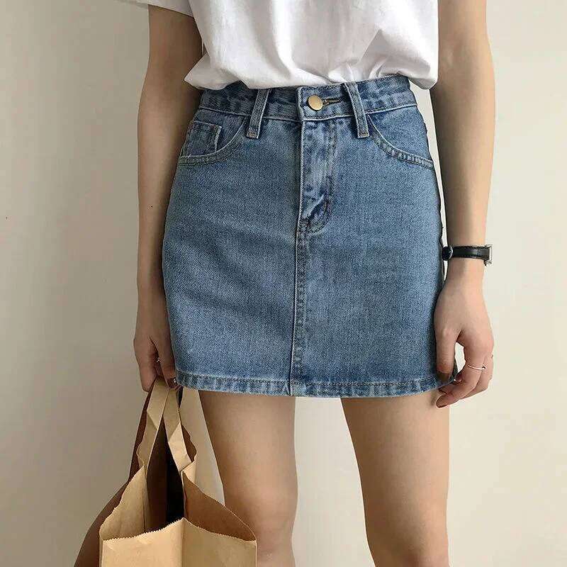 Womens High Waisted Short Mini Denim Skirt 2022 Fashion Sexy Jean Skirts Z260314
