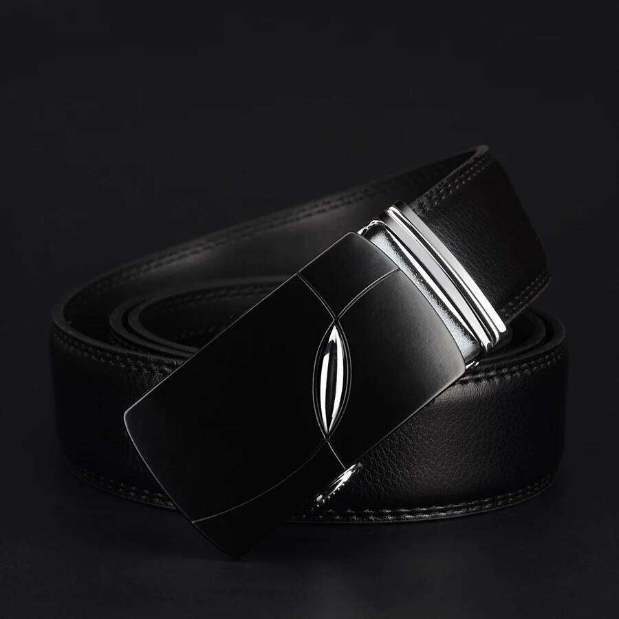 COWATHER 2021 cow genuine leather belts for men automatic alloy buckle black brown color cz035 Z260226