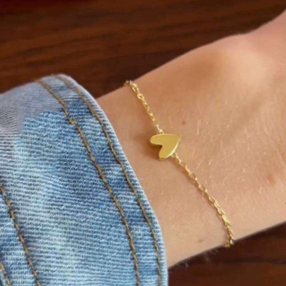 2pcs Set Simple Cute Stainless Steel Hollowed-out Heart-shaped Adjustable Bracelet for Women Love Friendship Jewelry Sets Gifts Z260313