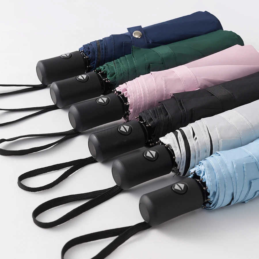 8 Ribs Travel Rain Sun Umbrellas Windproof Multi-color Travel Umbrella Automatic Open And Close H260314