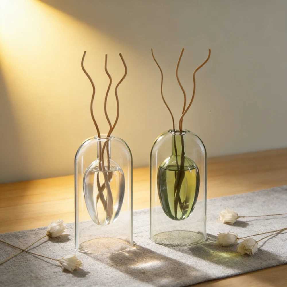 Minimally Designed Flameless Aromatherapy Bottle Diffuser Empty Bottle Glass Ornament Nordic Style Home Decor Birthday Gift Y260314