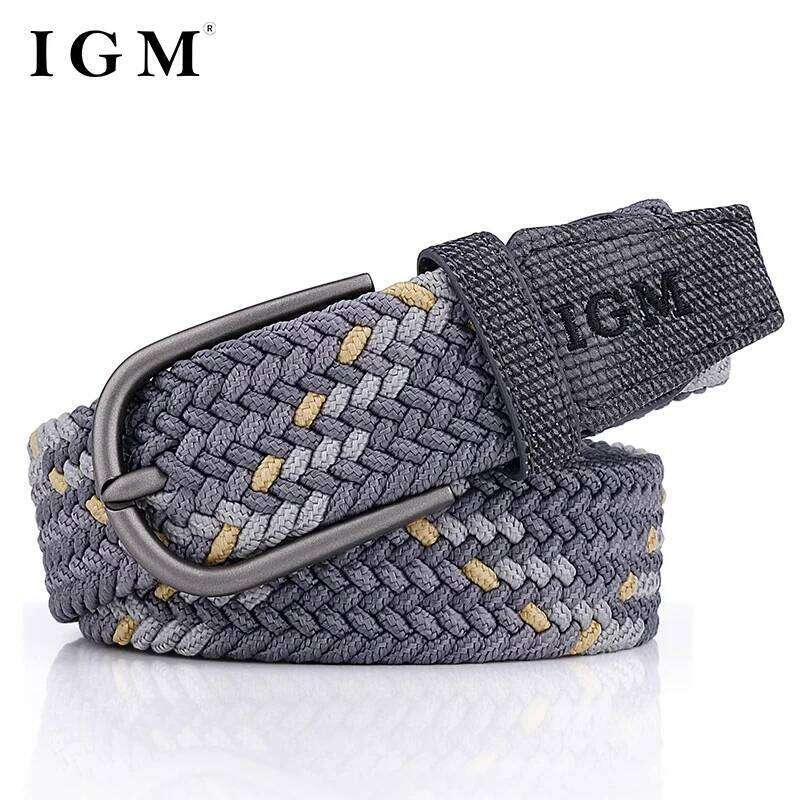 Mens Canvas Woven Any Elastic Stretch Boys Young Versatile Pin Buttoned Trouser Belt Tide Z260226