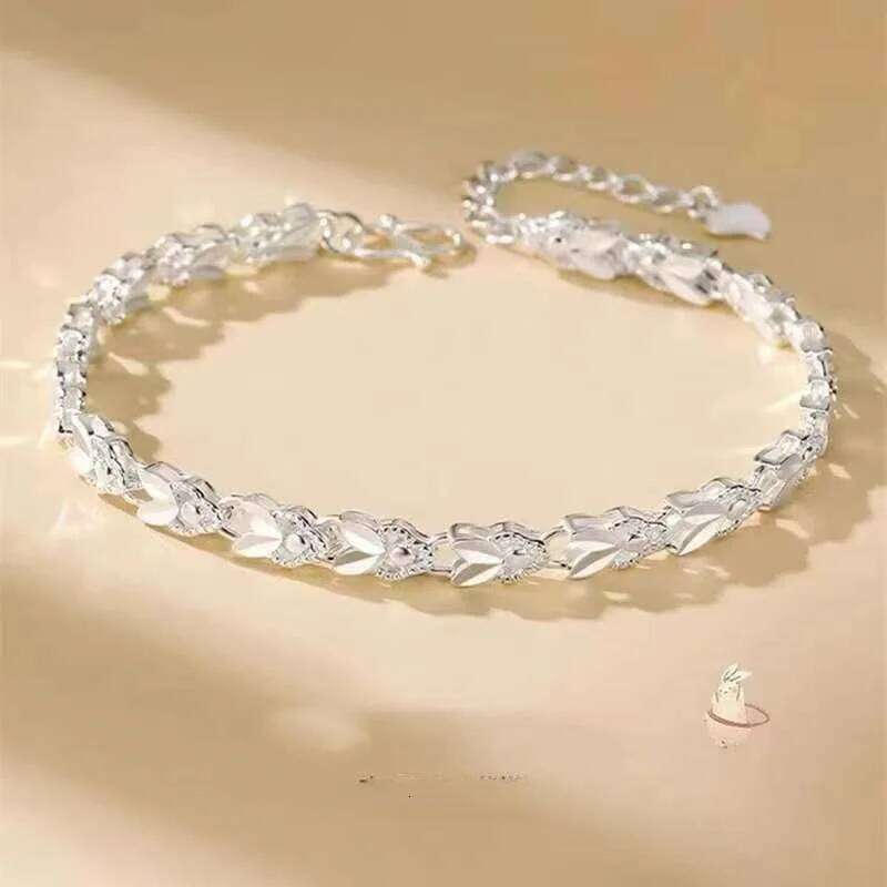 Cute Silver Lucky Rabbit Bracelet Double Sided Carving Adjustable DIY Elegant Charm Bracelets Gift for Women Z260313