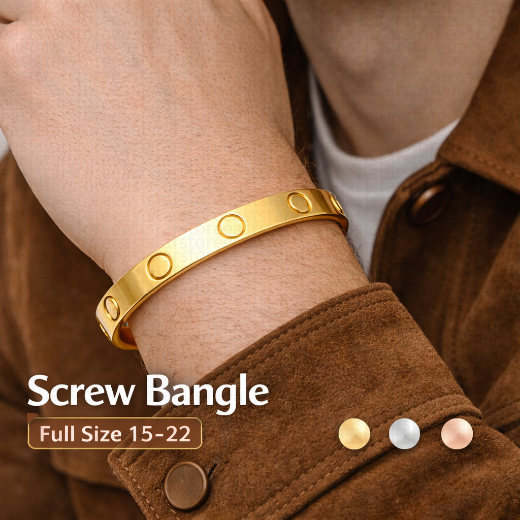 Luxury Designer Bangle 6mm Fashion Screw Bracelet for Women Ins Style Stacking Jewelry Waterproof Stainless Steel Cuff Bangle Exquisite Gift