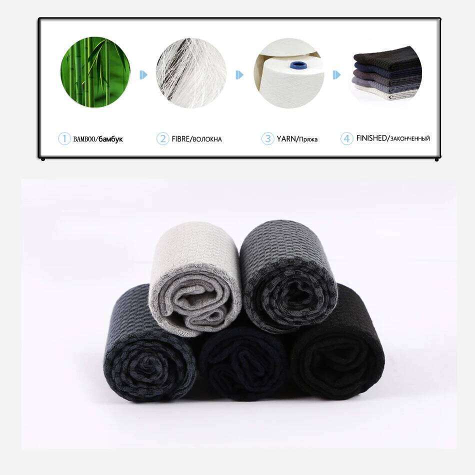 10 Pairs High Quality Bamboo Fiber Men's Business Breathable Deodorant Compression Socks Men Long Big Size EUR 38-47 Z260314