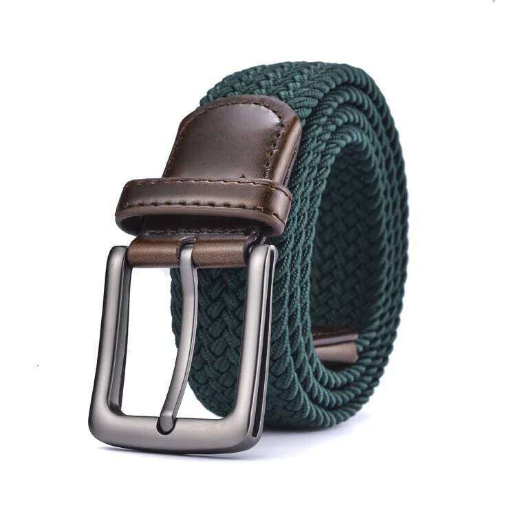 New Men's and Women's Imported Rubber Woven Tide Elastic Young People's Trousers Belt Men Z260226