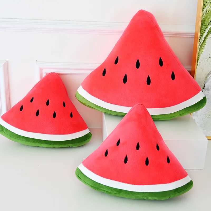 Lifelike Cute Watermelon Plush Toys Doll Stuffed Plant Cushions Kawaii Cartoon Fruits Pillow Soft Toy for Children Birthday Gift Y260314