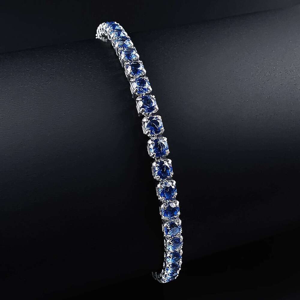2024 New Arrival Luxury Round blue color on hand Bracelet Bangle For Women Anniversary Gift Jewelry Bulk Sell S5787 Z260313