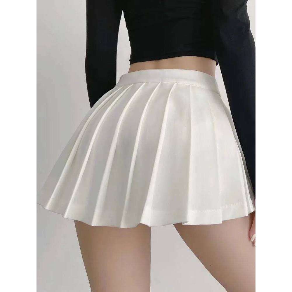 Sexy Pleated Women Korean High Waist Mini Skirts JK Preppy Summer Fashion White Black Gyaru Tennis Extreme Skirt Z260314