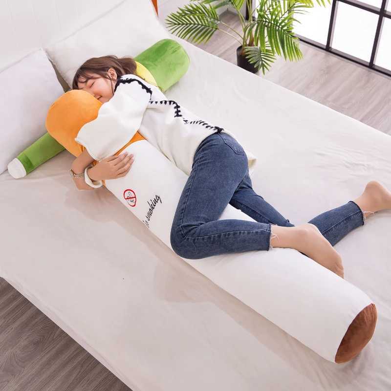 Nice Creative Smoking Cylindrical Sleeping Cushion Cigarette Pillow Plush Toys Fashion Boyfriend Birthday Gift Y260314