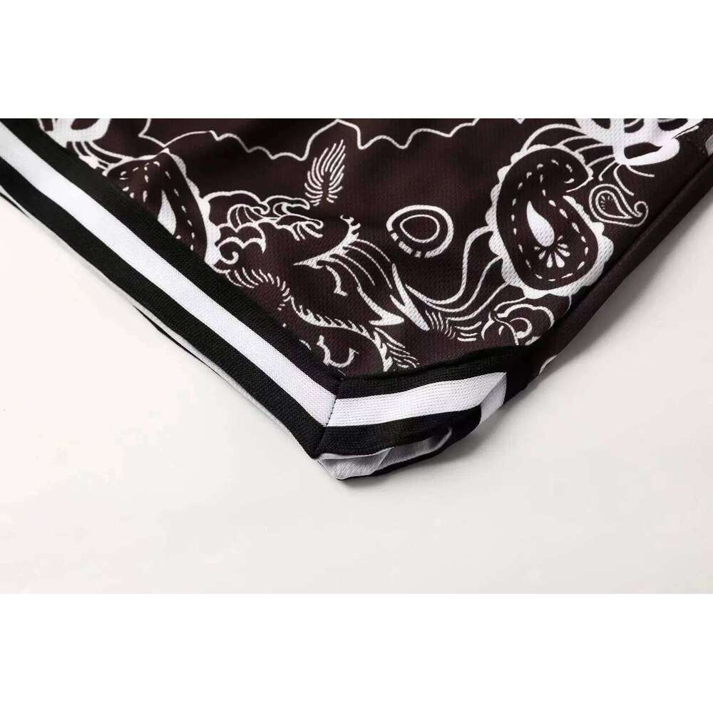 Summer Fashion Brand Basketball Pants Quick Drying Breathable Fitness Casual Sports Shorts Cashew Flower Print Z260314