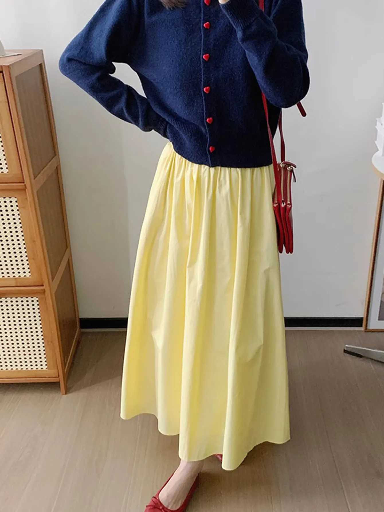 Elastic waist slim pants skirt summer and autumn leisure loose long skirt womens clothing M260314