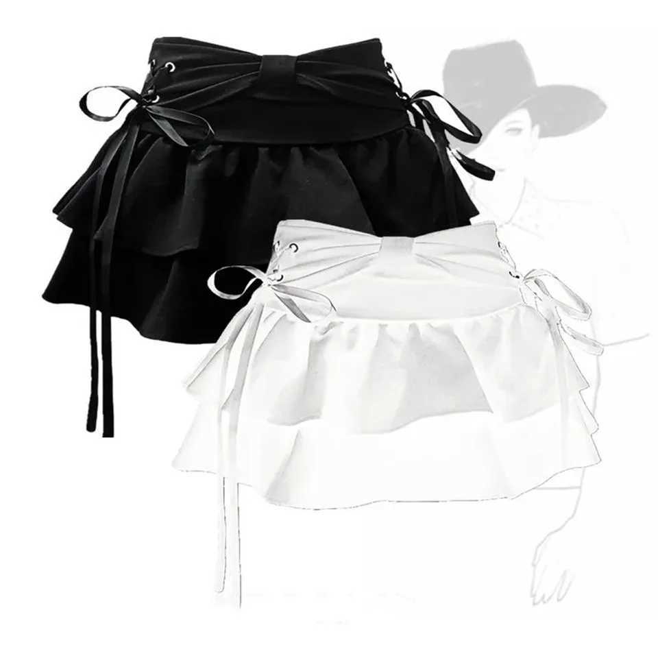 New Fashion Women Hot Sweet Kawaii Bow Vintage Y2k CloTHes American Streetwear Sexy Summer A-line GoTHic Mini Denim Skirts M260314