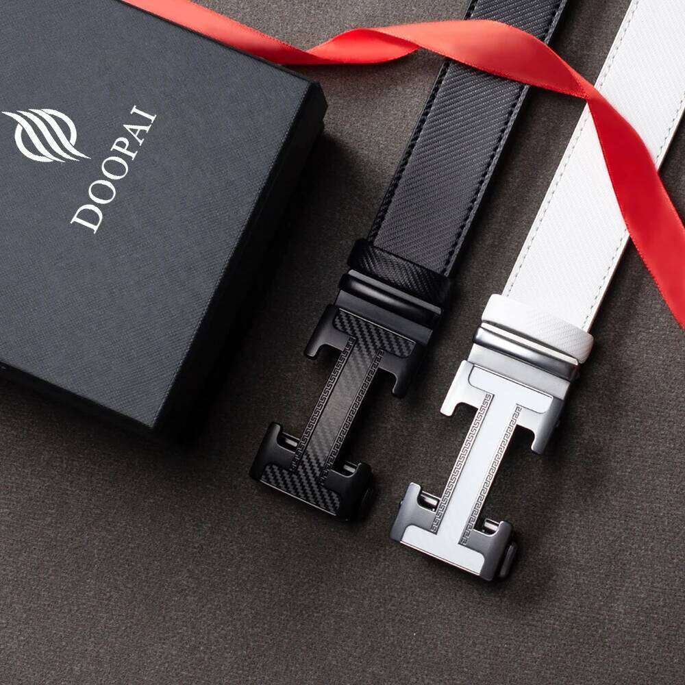 Men Metal Automatic Buckle Brand High Quality Luxury Genuine Cow Leather Women Belt for Jeans Belts Z260226