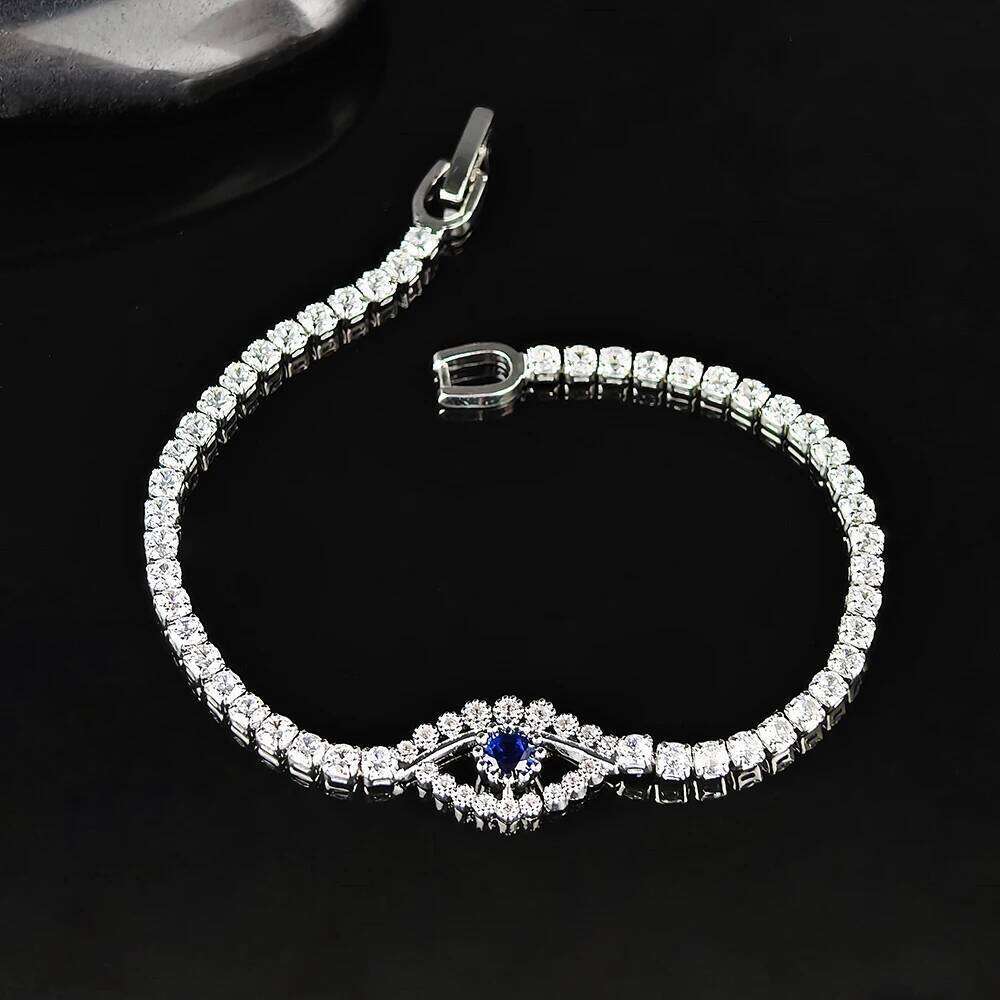 New Arrival Best Sellers Unique Design Blue Silver Color Eye Bracelet Bangle for Women Party Gift Jewelry S8418 Z260313