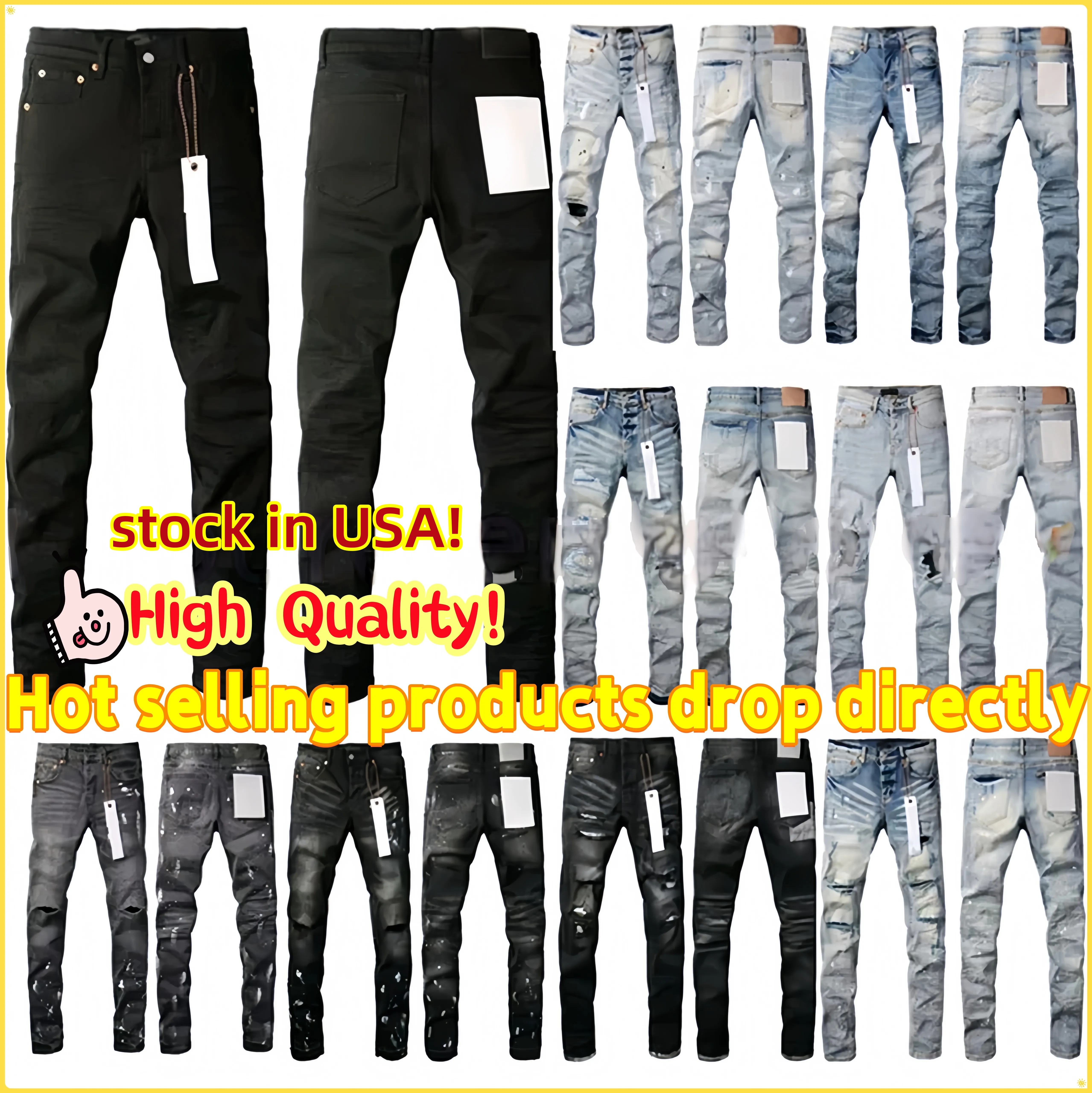 Designer purplerly Jean For Mens jeans letters Designer Pants Denim Trousers Mens purplerly brands jeans High Quality Straight Retro Ripped Biker Motorcycle Jean