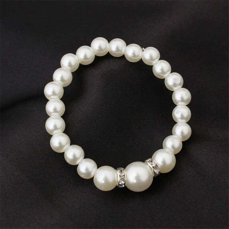 N308 Wedding Engagement Women Simulated Pearls Set Necklace Earrings / Bracelets Fashion Jewelry For Lady Party Gift Z260313