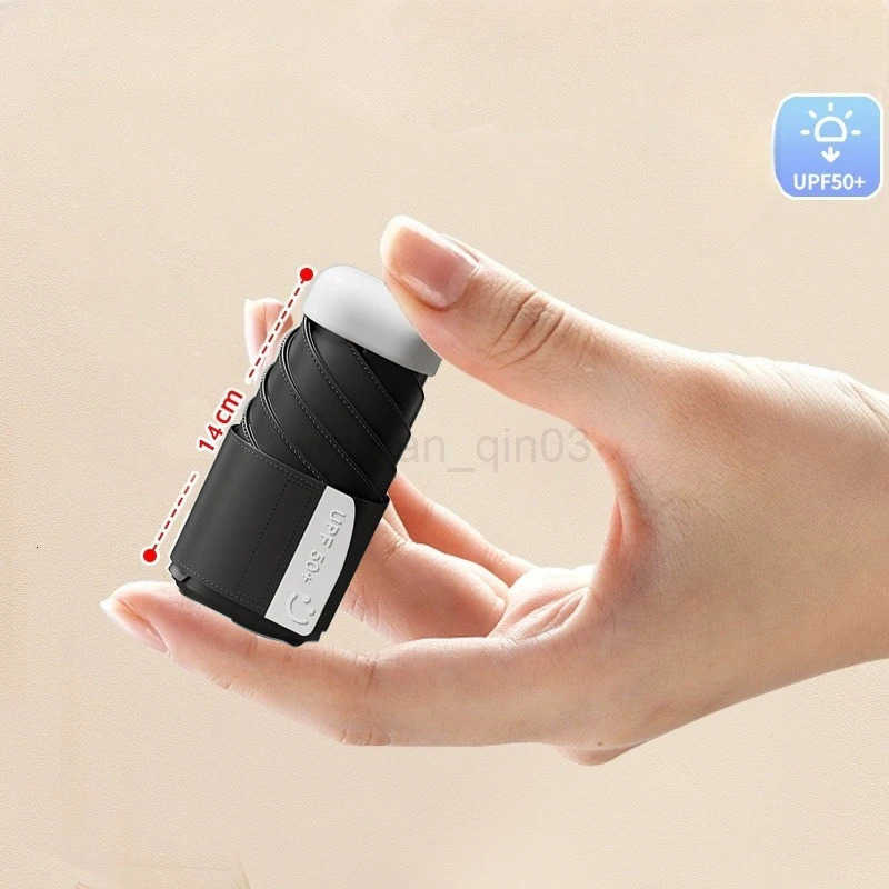 New Mini Portable Travel Umbrella Ultra-lightweight Compact Umbrellas for Rain Sun UV Protection for Kids Women Girls H260314