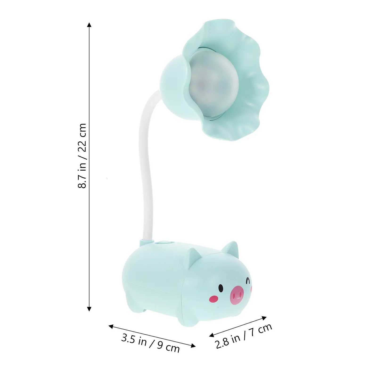 1Pcs Foldable Cartoon LED Desk Lamp USB Charging Reading Eye Protection Light for Students Dorm Living Room Cafe Y260314