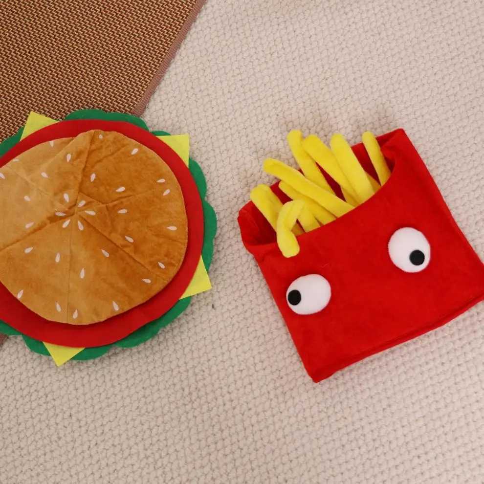 Funny French Fries Burger Hats Carnival Photography Props Party Hats Cosplay Costumes Headdress Accessories Show Y260314