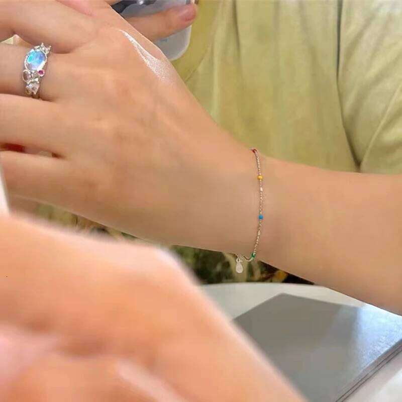 New 925 Sterling Silver Color Simple Style Charm Bracelet Set Birthday Party Gift for Women Exquisite Jewelry Z260313