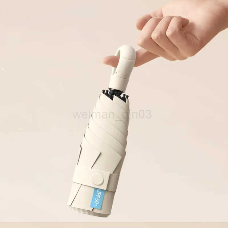 1pcs Portable Foldable Umbrella Manual Sun Rain Umbrella UV Protection Sunshade for Outdoor Travel Daily Use H260314