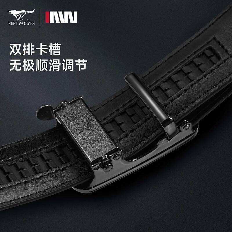 Septwolves Cow Split Leather Automatic Alloy Buckle-Inner Buckle Men Belt High Quality Luxury Father Husband Gifts Z260226