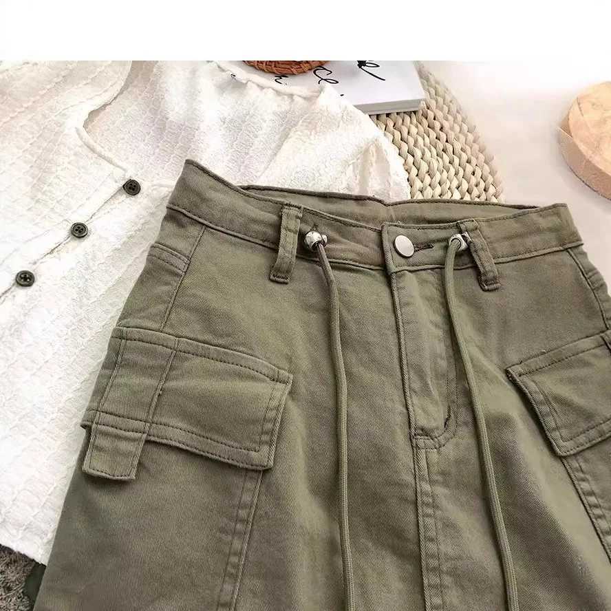 Retro High Waist Denim Mini Skirt with Drawstrings on Both Sides for Women Autumn 2025 Versatile And Stylish Design Sensation M260314