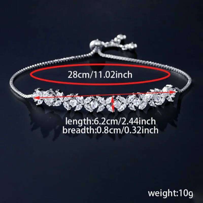 2024 New Fashion Silver Color Leaves Adjustable Bracelet Bangle for Women Anniversary Gift Jewelry Wholesale S6058 Z260313