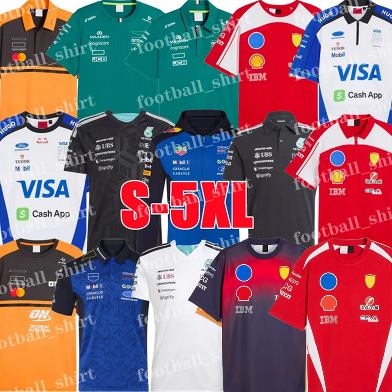 Ferrari Men's T-Shirts Aston Martin Ferrari Jersey Mercedes Alonso T-shirt F1 2026 2027 Official Mens Fernando Alonso T-Shirt Formula 1 Racing Suit F1 Shirt MOTO Moto