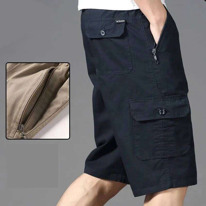 Big Size Men's Sports Casual Fashion Loose Straight Cargo Shorts Cotton Comfortable Beach Running Short Pants Z260314